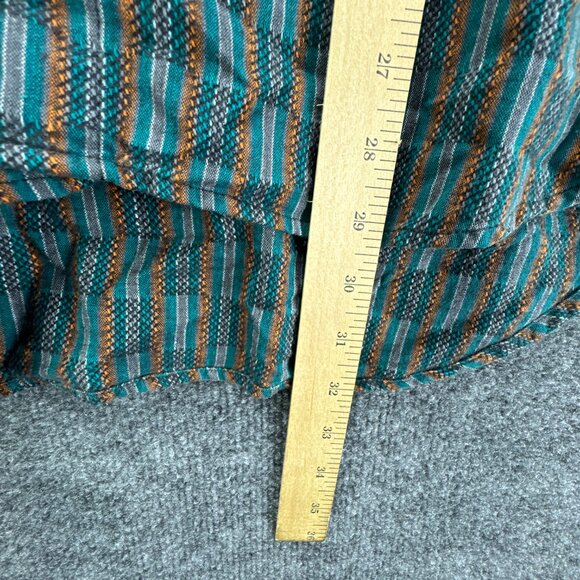 Vtg 90s Levis Sutter Creek Shirt Mens Large Teal Flannel Western Southwest Aztec - Picture 10 of 15